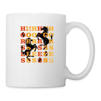 Chevaux - Mug blanc - blanc - Droite