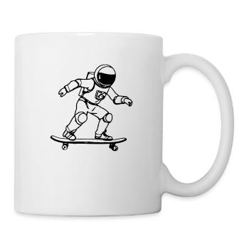 Un astronaute monte en skateboard astronautes de l’espace - Mug blanc - blanc - Droite