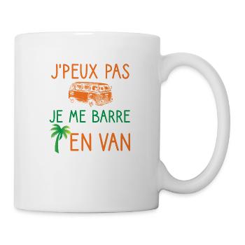 Je peux pas je me barre en van cadeau camping - Mug blanc - blanc - Droite