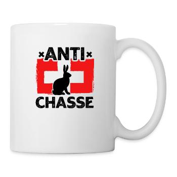 Anti chasse Suisse défense des animaux - Mug blanc - blanc - Droite