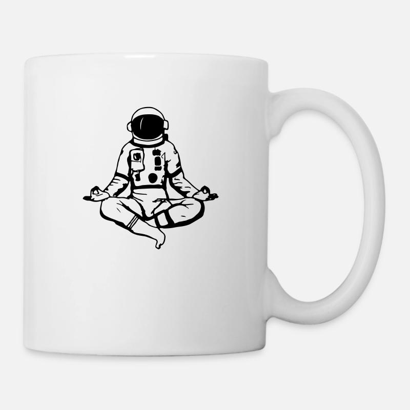 Astronaut Yoga Lustig Geschenkidee - Tasse - Weiß