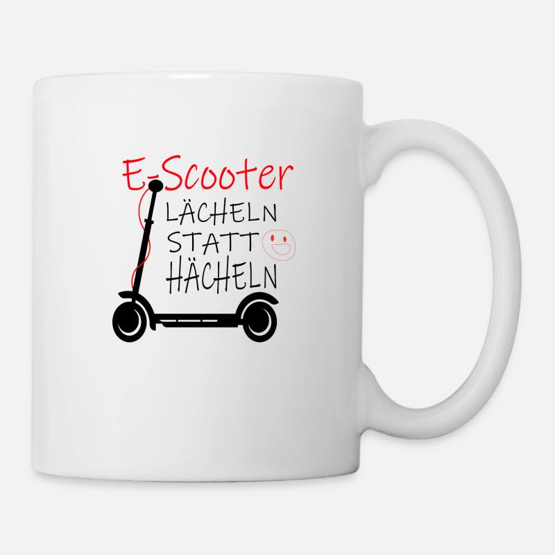E Scooter Elektro Roller, Scooter - Tasse - Weiß