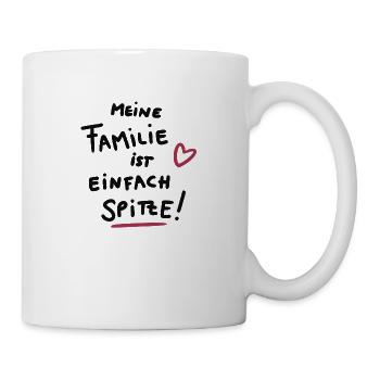 Spitze Familie - Tasse - Weiß - Rechts