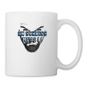 An scheiss muas i bayrisch dialekt - Tasse - Weiß - Rechts