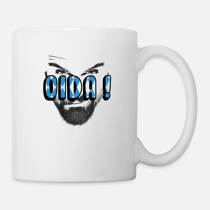 Oida bayrisch dialekt - Tasse - Weiß