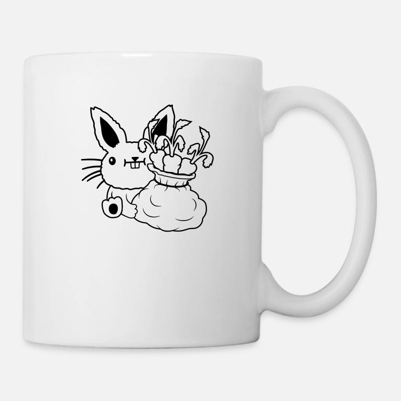 Möhren Gemüse Sack Osterhase - Tasse - Weiß