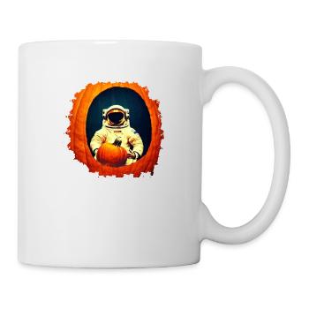 Astronaut with Pumpkin Halloween Party Space - Mug - white - Right