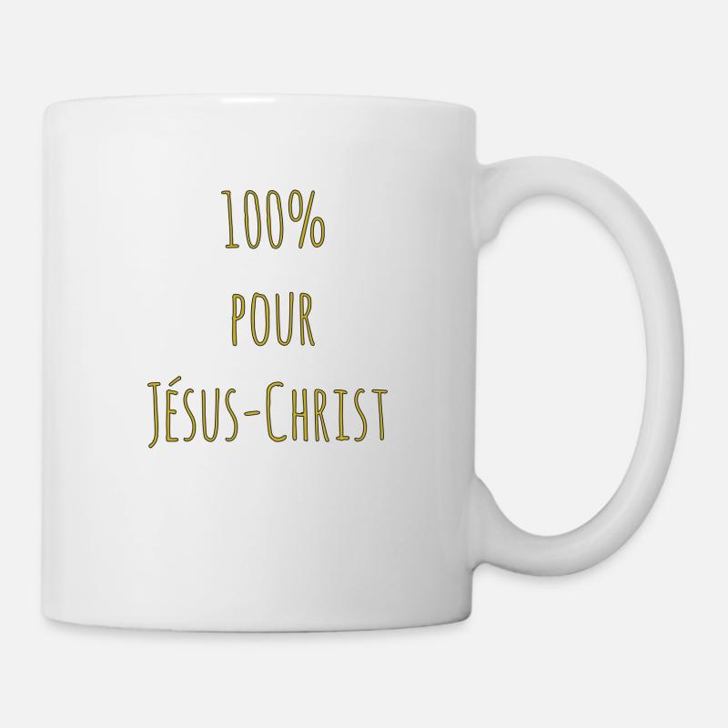 100% pour Jésus-Christ - Mug blanc - blanc