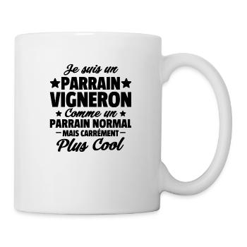 je suis un parrain vigneron / parrain viticulteur - Mug blanc - blanc - Droite
