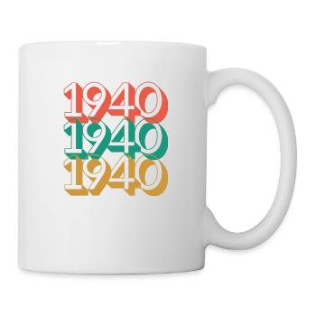 Anniversaire année 1940 / Vintage 1940 / Rétro 40 - Mug blanc - blanc - Droite