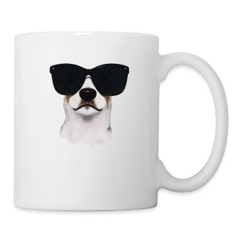 Dog with sunglasses Dog lover Dog owner - Mug - white - Right
