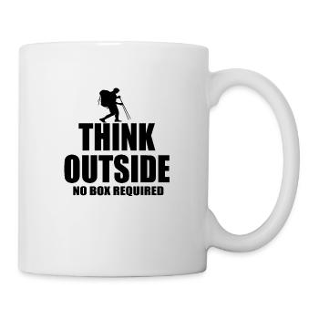 Pensez à la citation de randonnée extérieure - Mug blanc - blanc - Droite