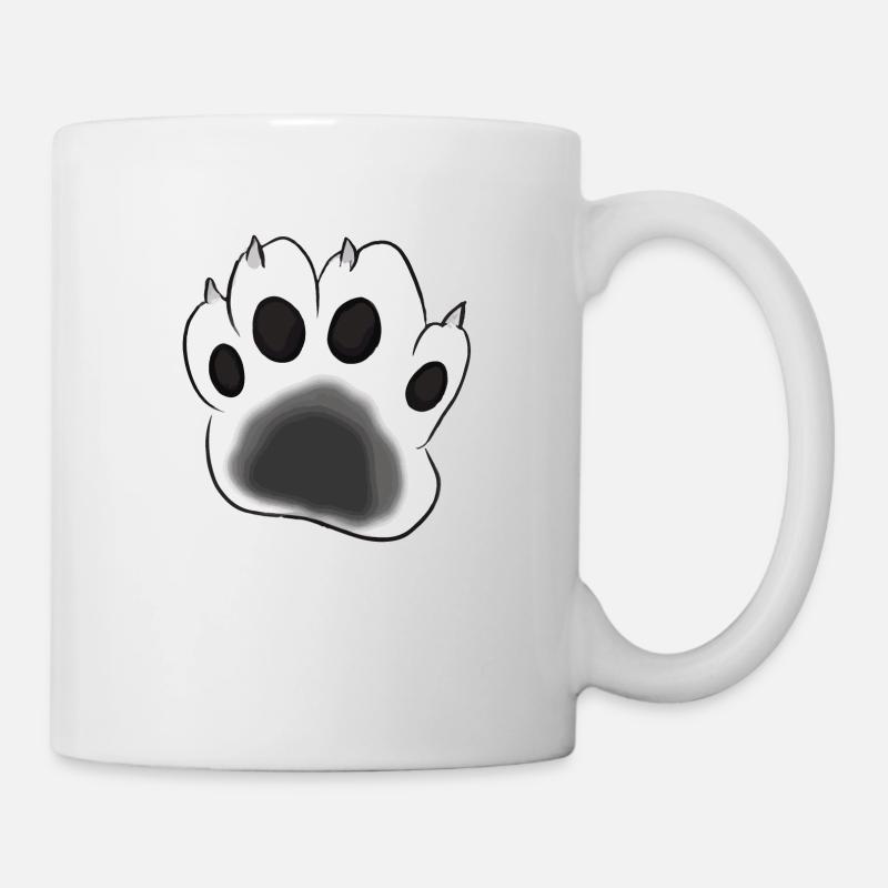 Katzenpfote Pfote Katze Vektor Geschenkidee - Tasse - Weiß