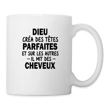 cadeau humour chauve / chauve parfait - Mug blanc - blanc - Droite