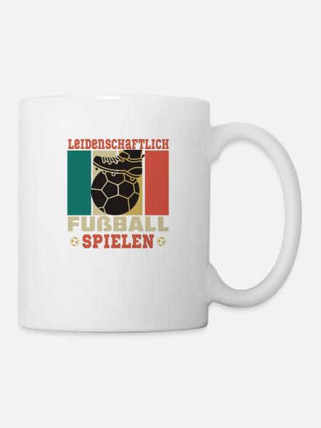 Leidenschaftlich Fußball spielen - Tasse - Weiß