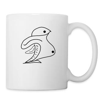 Pinguin - Tasse - Weiß - Rechts