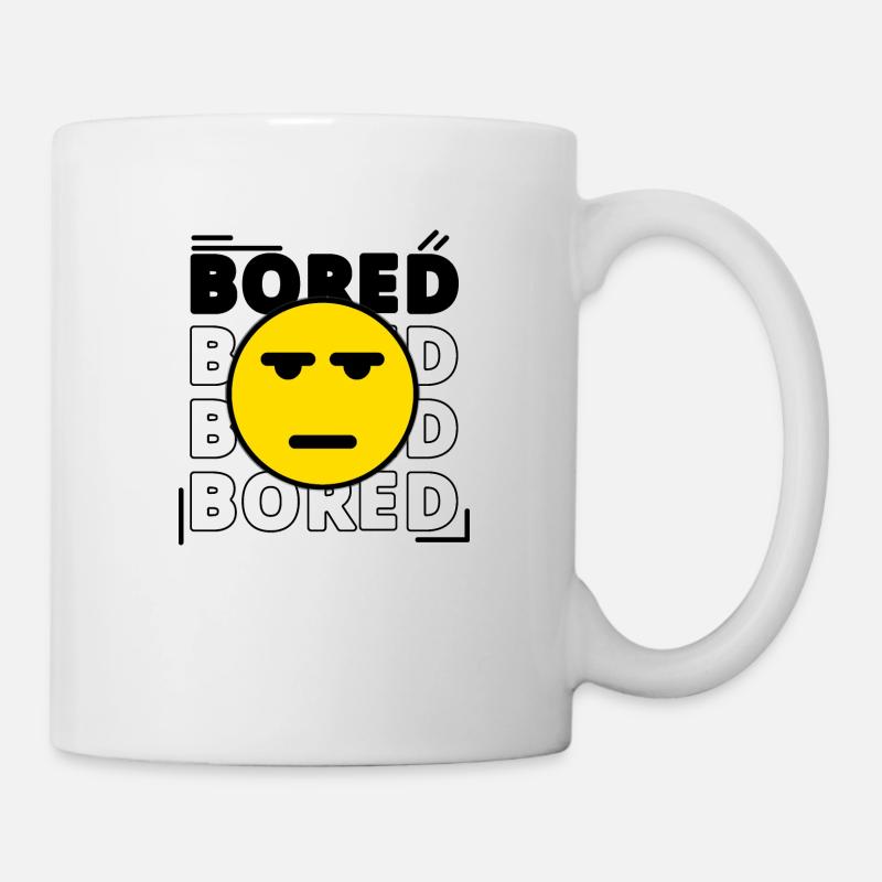 Visage ennuyé - Mug blanc - blanc