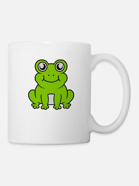Kleiner sitzender süßer Frosch - Tasse - Weiß
