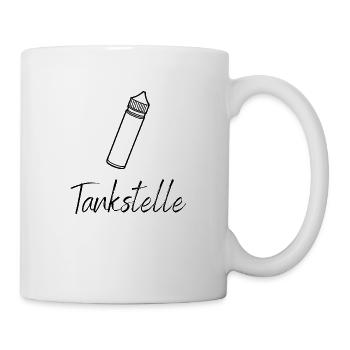 Tankstelle Vaping Dampfen Dampfmaschine Liquid - Tasse - Weiß - Rechts