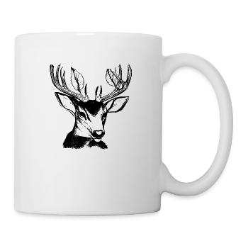 Deer's head in autumn Deer Antlers Goat Fawn 1 - Mug - white - Right