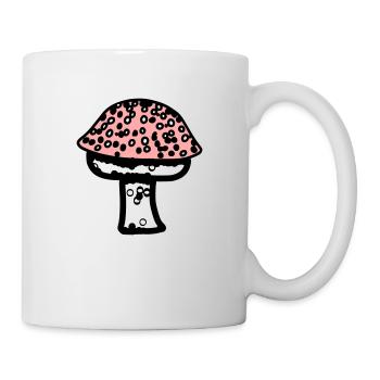 Fungus Mushrooms Poisonous Mycology Earthy Vector 1 - Mug - white - Right