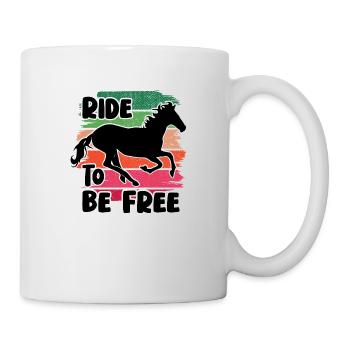 ride to be free - horse - Mug - white - Right
