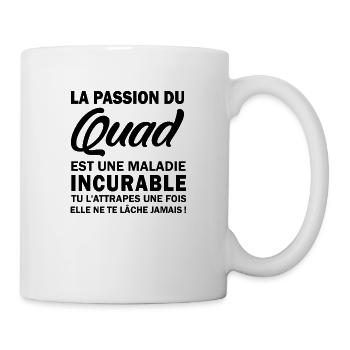 la passion du quad / humour quad - Mug blanc - blanc - Droite