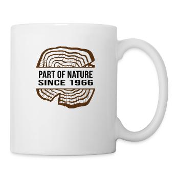 1966 geburtstag 56 jahre jubiläum jahresringe baum - Tasse - Weiß - Rechts