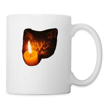 ZoffArt CAT & CANDLE - Tasse - Weiß - Rechts