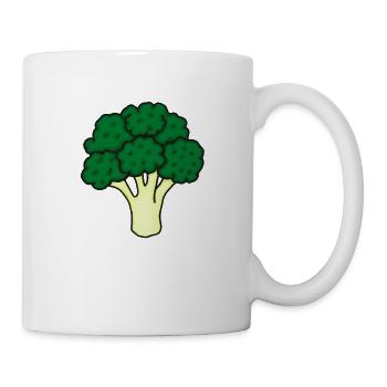 Broccoli Illustration Vegetables Vegan Food - Mug - white - Right