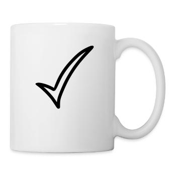 Crochet Emoji Esquisse Dessin Noir - Mug blanc - blanc - Droite