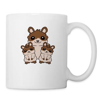Happy Hamster Family Kids - Mug blanc - blanc - Droite