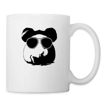 Guinea pig cool sunglasses funny vector 11 - Mug - white - Right