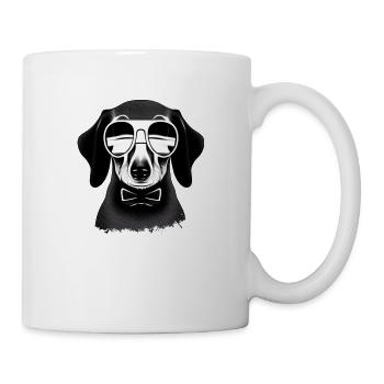 Chiens teckels avec lunettes de soleil motif cool 10 - Mug blanc - blanc - Droite