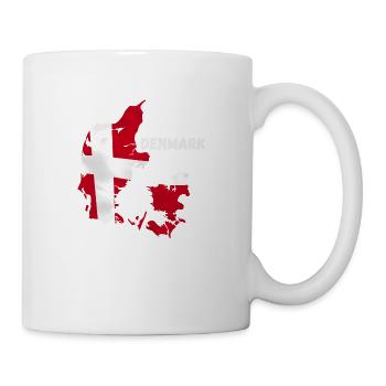 Danemark Drapeau avec lettrage - Mug blanc - blanc - Droite