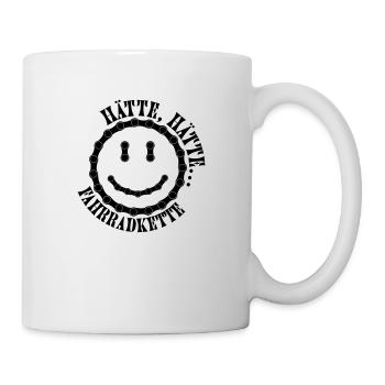 Hätte hätte Fahrrad Kette 29 - Tasse - Weiß - Rechts
