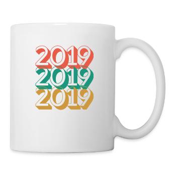 Anniversaire année 2019 / Vintage 2019 - Mug blanc - blanc - Droite