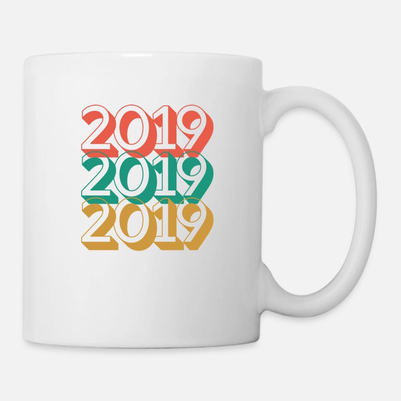Anniversaire année 2019 / Vintage 2019 - Mug blanc - blanc