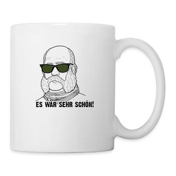 Kaiser Franz Joseph mit Brille - es war sehr schön - Tasse - Weiß - Rechts