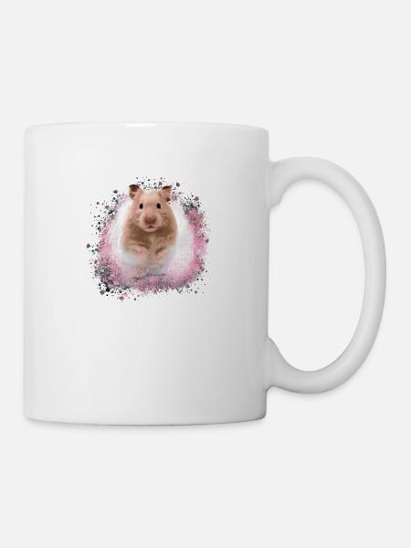 hamster, graffiti,malerei,pink,rosa - Tasse - Weiß