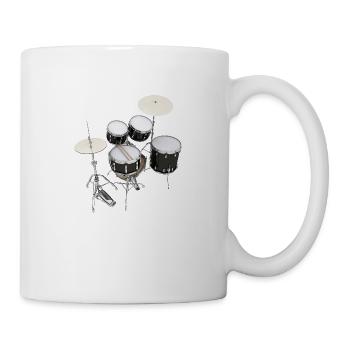 Drums, Drumset, Drumkit, Drums - Mug - white - Right