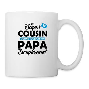 super cousin - papa exceptionnel - Mug blanc - blanc - Droite