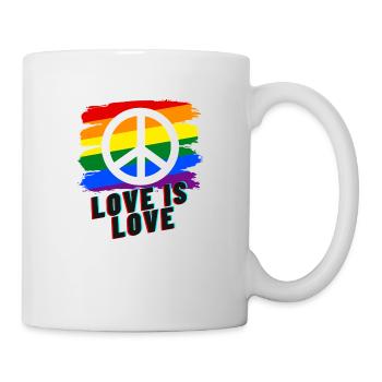 Love is love - Tasse - Weiß - Rechts