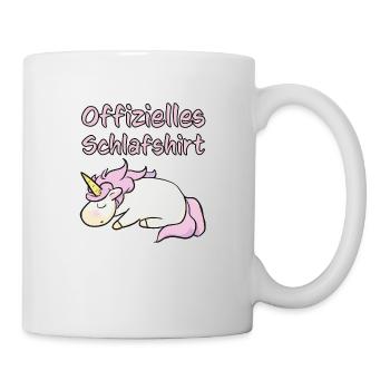 Sleeping Unicorn Lazy Lazy Lazing Sleep Shirt - Mug - white - Right