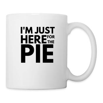 Je suis juste ici pour la tarte Jour de Thanksgiving - drôle - Mug blanc - blanc - Droite