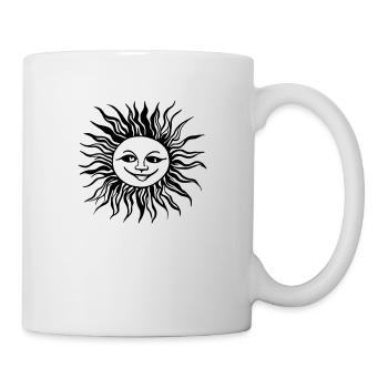 Sun Summer Watercolor Nature Beach Sky Vector 1 - Mug - white - Right