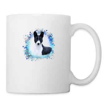 basenji,dog,graffiti,painting - Mug - white - Right