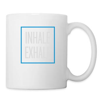 inhale exhale yoga Zitat - Tasse - Weiß - Rechts