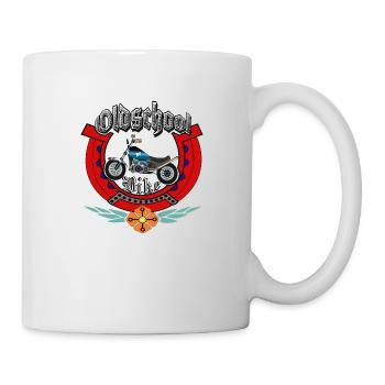 Motorcyclist Oldschool Horseshoe Bike - Mug - white - Right