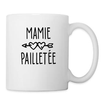 mamie pailletée / humour grand-mère - Mug blanc - blanc - Droite